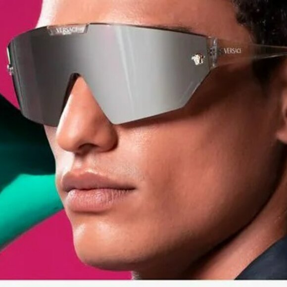 Versace VE4461 314/87 BRAND NEW Sunglasses White Mirror Silver Detachable Lens main image 9